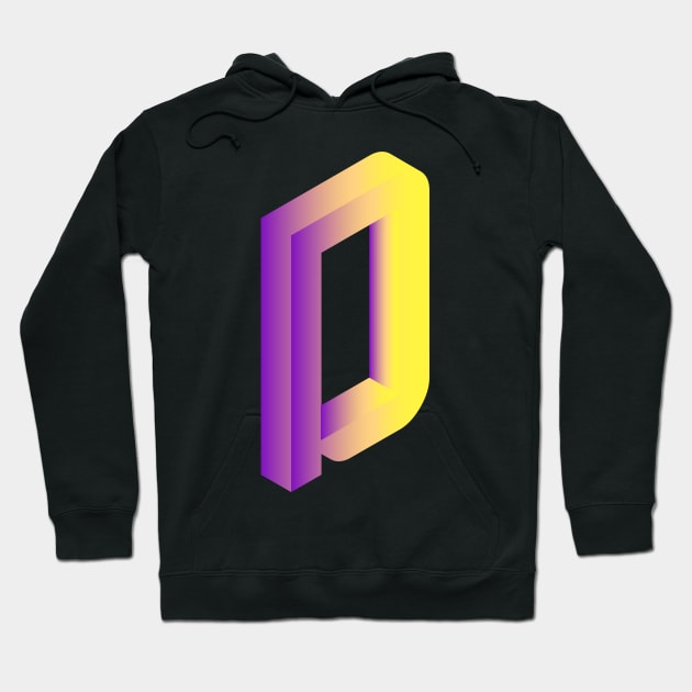 LetterArt Letter D Hoodie by EKSU17